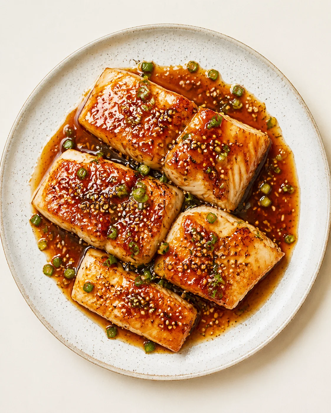 Straight-down overhead view of Honey-Soy Glazed Cod: An Incredible Ultimate Recipe You’ll Love