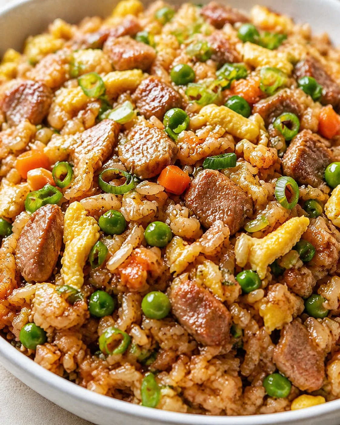 Final plated Authentic Chinese Fried Rice with Global Street Market Flavor served as a hero shot