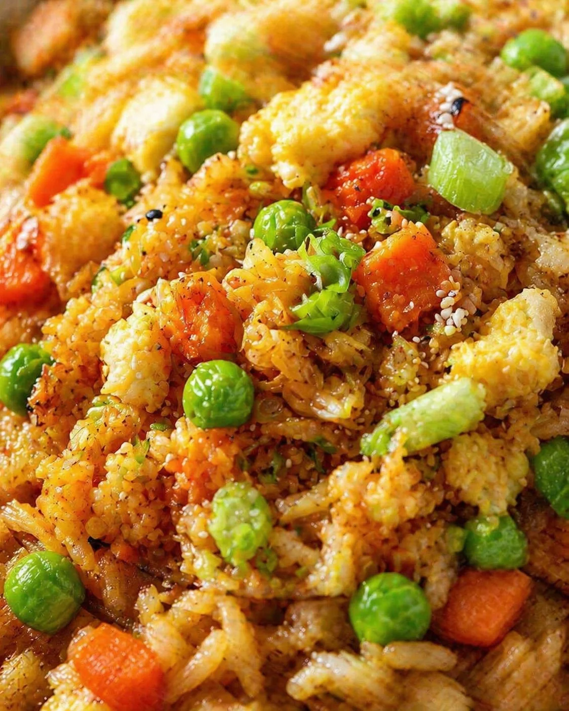 Tight detail shot of Perfect Fried Rice Recipe for Busy Weeknights highlighting texture