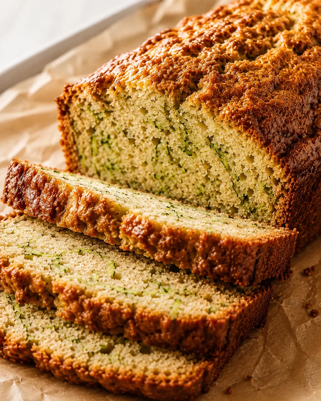 Moist, flavorful zucchini bread with warm spices, perfect for any meal or snack.