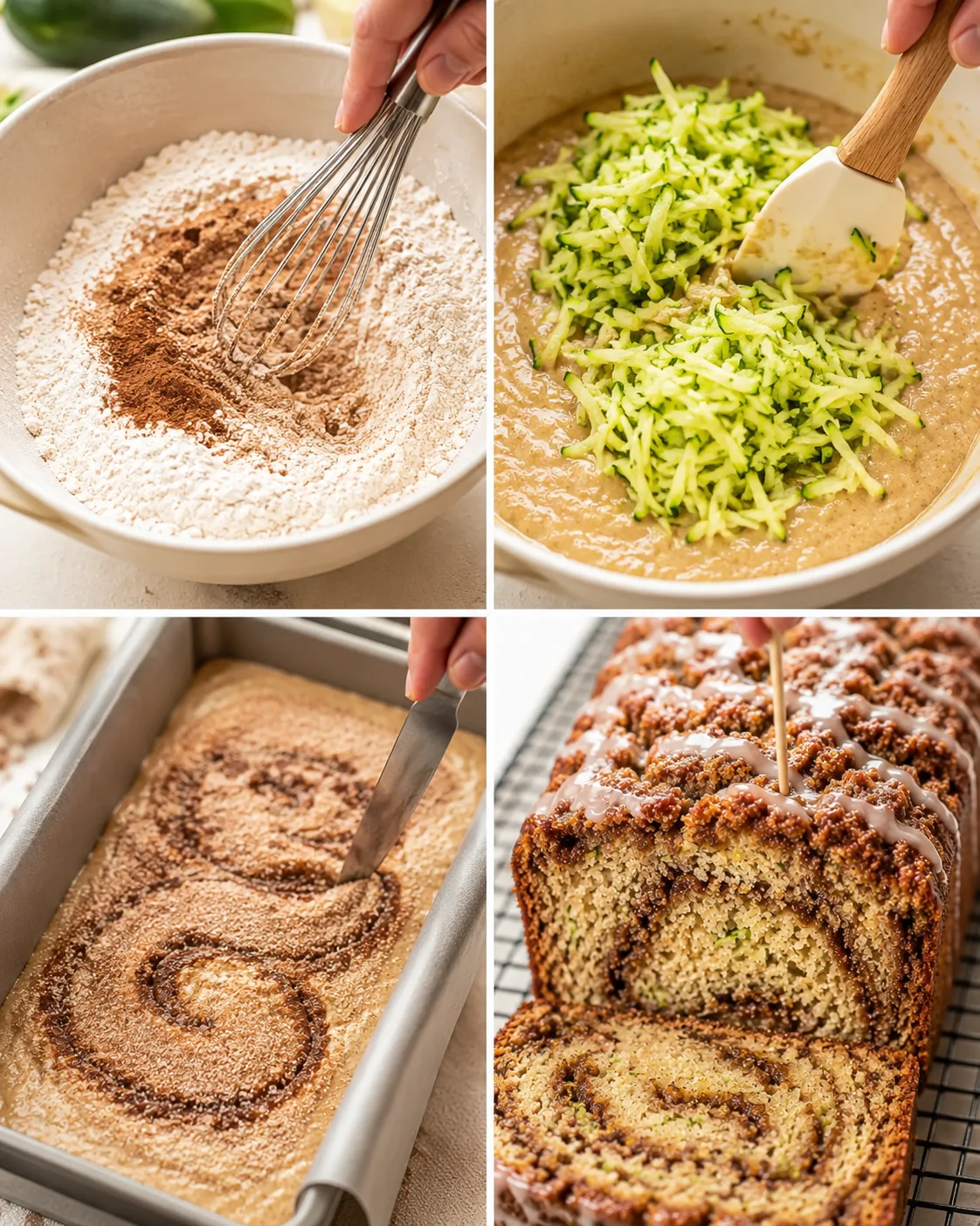 Moist Cinnamon Swirl Zucchini Bread Freshly baked zucchini bread with cinnamon swirl and tender crumb, perfect for breakfast.