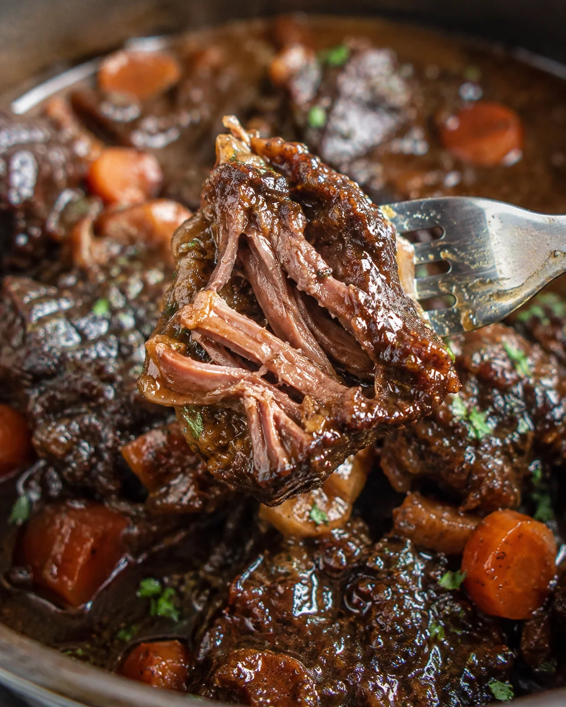 Stovetop Oxtail Dish Tender, flavorful oxtails cooked on stovetop with vegetables and herbs.